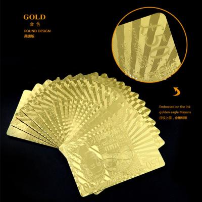 China New Design Gift Plastic Gold Foil Poker Plated Playing Card for sale