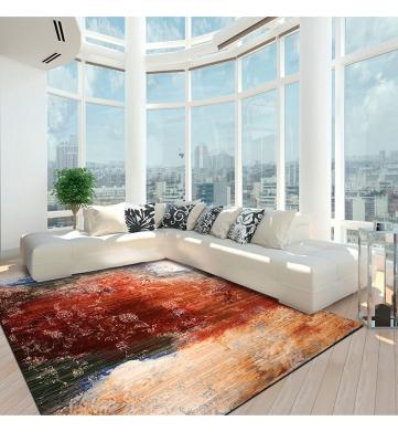 China Washable American simple abstract color gradient modern villa lobby living room bedroom imported thick wool carpet for sale