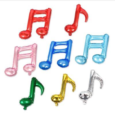 China Promotional Toy Toy Yangyue Custom Decoration Colorful Musical Note Shape Mylar Foil Balloons For Party Decorations for sale