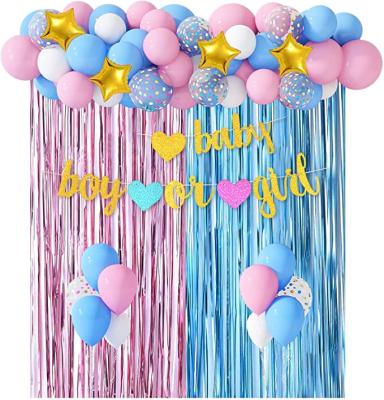 China All Party All Kind Of Party Reveal Party Decoration Supplies, Gold Confetti Latex Balloon Garland Kit Glitter Boy Gold Girl F Blue Pink Metallic Banner for sale