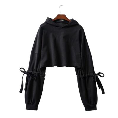 China Wholesale Women 100% Cotton QUICK DRY Logo Short Hoodie Long Sleeve Custom Made for sale