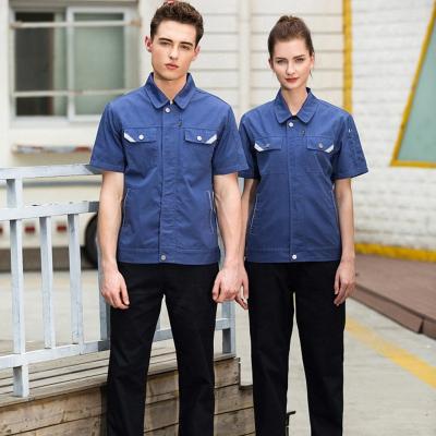 China Wholesale Clothing Summer CVC Anti-Shrink Cotton Fabric For Casual Workwear Custom Short Sleeve Unisex Fashion High Quality Workwear for sale