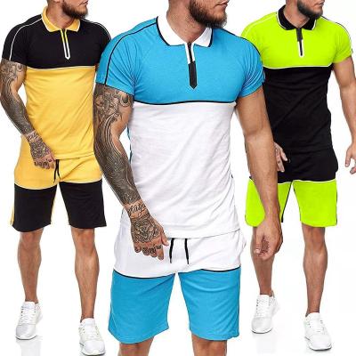 China Dropship 2021 QUICK DRY Men's Sets Shorts Sleeves Polo Shirt Slim Fit Style Outdoor Men's Tracksuits Custom Logo Summer Simple Sports Suit for sale