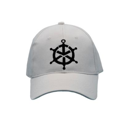 China Custom Logo Printed 100% Cotton Boat Rudder Embroidery Baseball Cap for sale