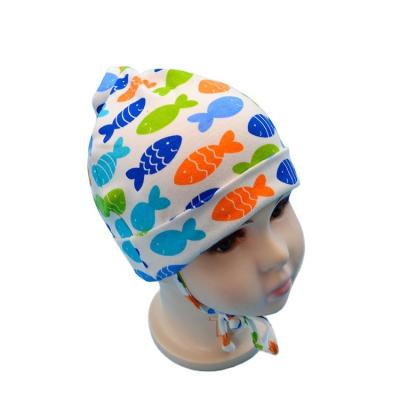 Chine Jacquard patterns color fish shape printing cute gorros de invierno kids winter wool knitted hats à vendre