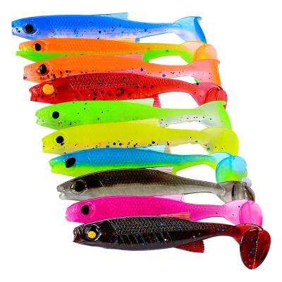 China Freshwater/Seawater 10PCS Per Bag New Type 7CM T-tail 2.5G Soft Lure Goods For Fishing Sea Fishing for sale