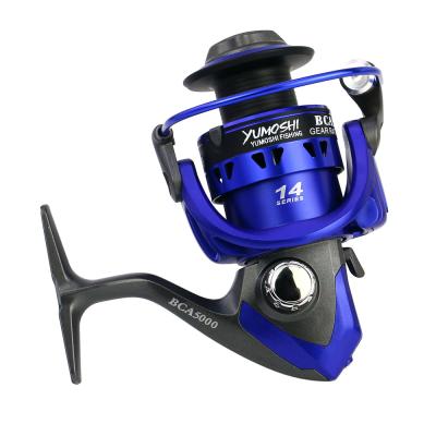 China Hot Sale Spinning Fishing 10KG Max Drag Power Fishing Reel Bass Pike Fishing Line Metal+ABS Reel Spool 2021 for sale