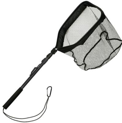 China Aluminum Alloy Mesh Pole + Silicone Mesh Bag Fishing Net Care Fishing Basket Tackle Soft Rubber Landing Cast Network Cage Accessories For Fish Tools for sale