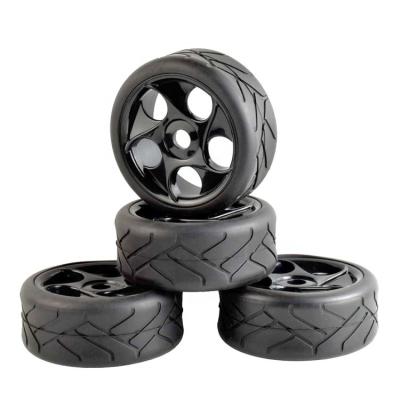 China RC On Road Rubber Tires and Plastic Wheels Flower Model Tire for 1/8 Scale RC Car Parts C-4 for sale