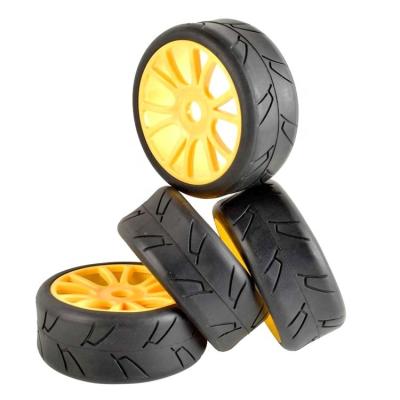 China 4Pcs 1/8 Buggy Tires with Wheels 17mm Hex Drive Hub for RC Off Road Car HSP HPI Kyosho Traxxas B-6 for sale