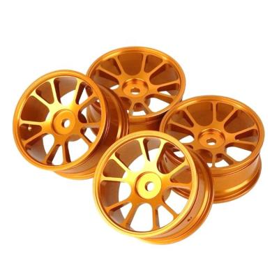 China RC Hobby 4PCS 52mm Aluminum Alloy Wheels 10 Spokes Rims for 1/10 RC On-Road Car and Drift Car for sale