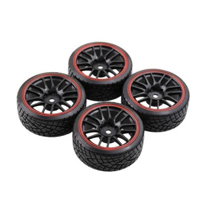 China RC Model 4Pcs 12mm Hex Hub Tires and Wheels for HSP Tamiya HPI Kyosho On-Road RC Drift Car 1/10 for sale