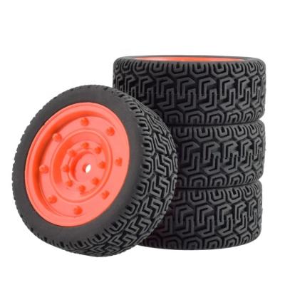 China RC Model 4x Rubber Tire Hubs Wheel Rims For Wltoys 144001 1/10 Buggy RC Car Truck Spare Accessory for sale