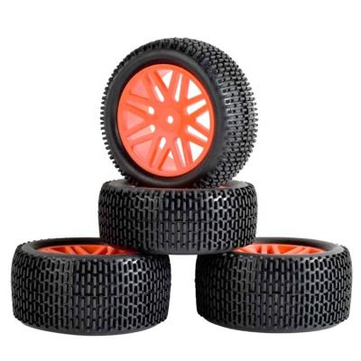 China RC Hobby 4PCS 1/10 Off-Road Rubber Wheel Tires Soft Climbing Tire Skin+Plastic Wheel Hub For HPI HSP 94107/94166/94106 RC Cars for sale