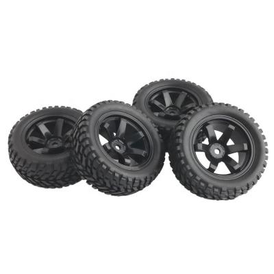 China 4PCS 12mm Hub Wheels and 75mm Tires Set for 1/10 Climbing Off Road Rubber Rally RC Car D17-01 Cars for sale