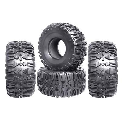 China RC Hobby 2.2 Inch RC Rubber Tire Set For 1/10 RC Crawler SCX10 AX10 Axial D90 Appearance Fit 2.2 Beadlocks for sale