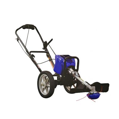 China 2-Stroke CG500E Li-ion Battery Hand Push Brush Wheel Cutter Battery Grass Trimmer for sale