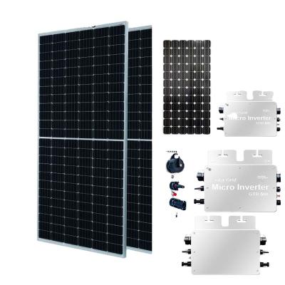 China 600W Grid Tied Inverter Solar Power System Miniature Solar Home GTB WVC Waterproof With WiFi MPPT Solar Panel 300W Monocrystal Power Generation Panel for sale