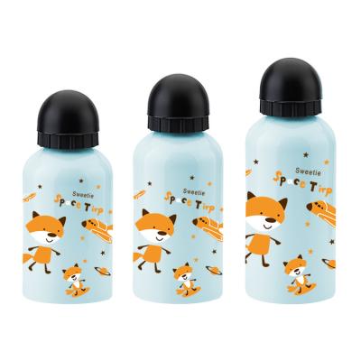 China Sustainable Kids Stainless Steel Single Wall Water Bottle With Cute Cartoon Printing for sale