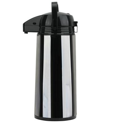 China Large Capacity Durable Thermos Airpot Stainless Steel Thermal Insulated Pump Coffee Carafe With Glass Liner for sale