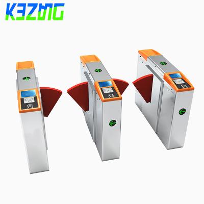 China 1.2mm SUS 304 Hailine Access Control System OEM/ODM Biometric Face Recognition Flap Barrier Turnstile Gate Access Control with RFID Card Reader for sale