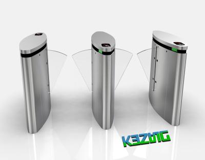 China szkzzn SUS304 Fingerprint Electronic Access Control Flap Barrier Gate Turnstile For Office Building for sale