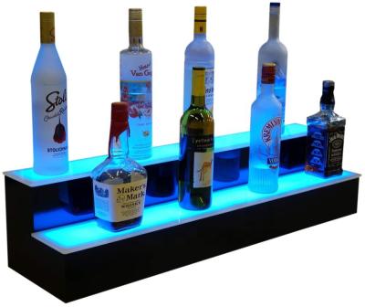 China Acrylic With Bottle Light Led Display FACTORY DIRECT SALES LED Floating Rock Shelf Bar Rack for sale