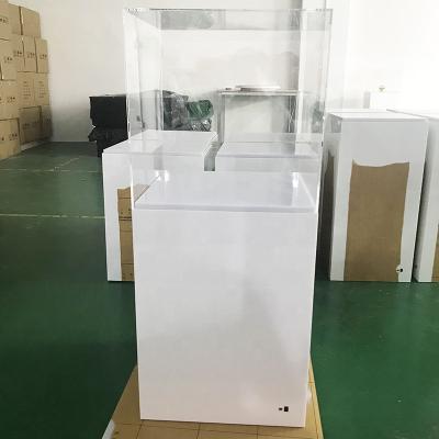 China Acrylic With Led Light Acrylic Collectible Figure Doll Display Case Display Case With LED Lighting Pedestal Base for sale