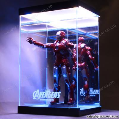 China Illuminated Acrylic LED Figure 1/6 Inch Scale Collection Display Case T8021 for sale