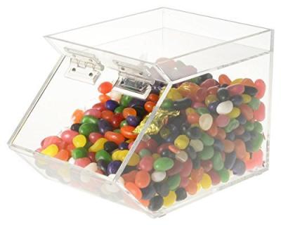 China Clear Acrylic Stackable Candy Bin With Magnetic Hinged Door For Easy Serving AD97003 for sale