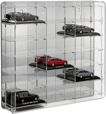 China Retail Store or Exhibition 1/43 Car Display Case Clear Acrylic Model with Mirrored Back Panel for sale