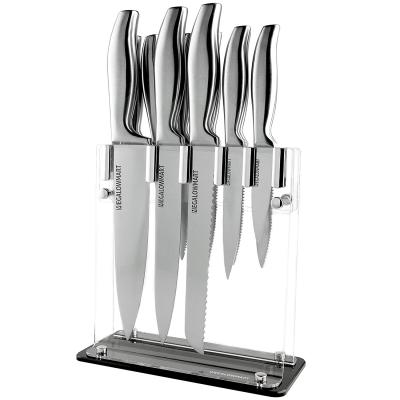 China Acrylic Kitchen Knife Set Holder With Block Cooking Knives Set Display Stand AD97023 for sale