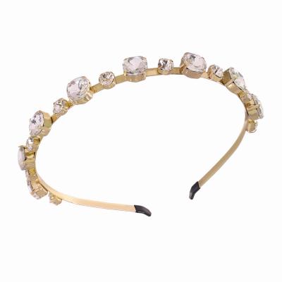 China Fashion Crystal Temperament Genya Headband Bling Rhinestone Shiny Colorful Crystal Headbands Hair Accessories Women Headband for sale