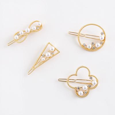 China Fashionable New Design Alloy Hair Clips Girls Beads Fashion Hair Accessories Best Selling for sale