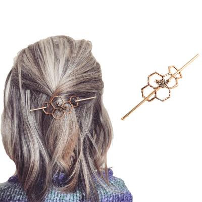 China Trendy Elegant Metal Honeycomb Hairpin Fashion Hair Stick Irregular Forks Combine Hair Clips Women Girl Accessories for sale