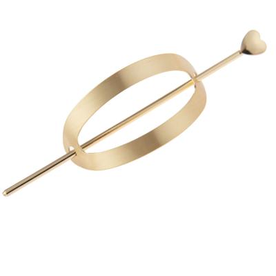 China MIA 2021 fashion new design modern fresh style simple handmade trendy metal daily curved hairpin for sale