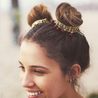 China Fashionable Retro Geometric Tassel Hairpin Double Cavity Flower Ball Hairpin Hairpin Foreign Trade Hair Accessories for sale