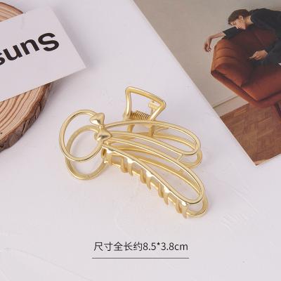 China Fashion style fashion temperament hair clip European and American geometric shark clip large cavity cute rabbit hair claw cuts metal for thick hair for sale