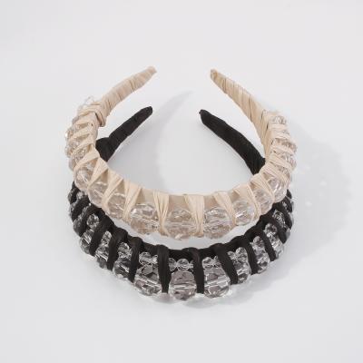 China European And American Style Fashion For Women Folding Headbands Party Soft Recycled Fabric Custom Pleated Headbands for sale