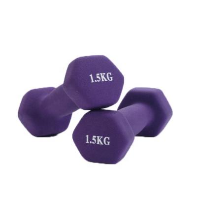 China Dumbbell Color Neoprene Plastic Dip Dipped Hex Dumbbell Set For Sale for sale