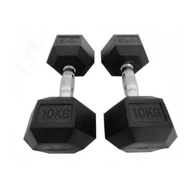 China Hex Universal Rubber Dumbbell Set For Weightlifting for sale