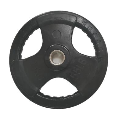 China Tri Handle Universal Rubber Coated Weight Plate for sale