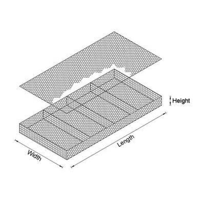 China Gabions Mesh Size 2*1*1m 8*10cm Galvanized Factory Direct Price Gabion Box / Gabion Retaining Wall For Construction Water Used for sale