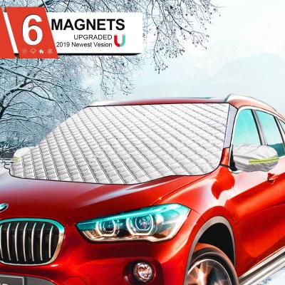 China Hot Selling Business Dropshipping 4 Layers Waterproof Sun Shade Magnetic Windshield Cover Universal For Most Suvs Car Windshield Snow Cover for sale