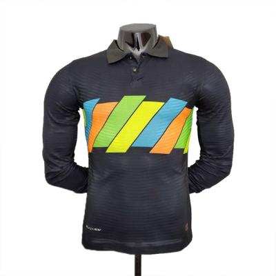 China Long Sleeves Wholesale LAN Mani Player Italian Edition Long Sleeves Colorful Men's Football Jacket Third Away for sale