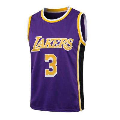 China Breathable Support Customized Mens Sleeveless Heat Pressed Basketball Shirt Fashion Tank Top Color Purple for sale