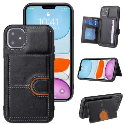 China Factory Sale Cell Phone Case Wallet Leather Shockproof Cover For iPhone Men Design Business Phone Cover For Samsung for sale