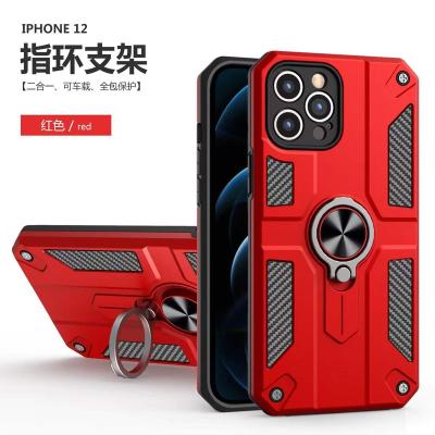 China High Quality Shockproof 2 in 1 TPU+PC Ring Stand Holder Case New Armor Protective Mobile Phone Cover for sale