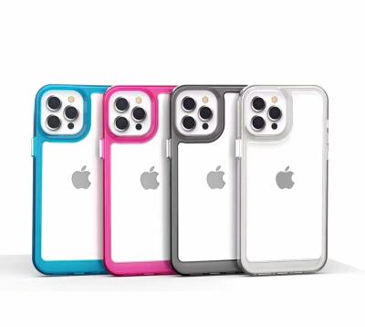 China High Quality Shockproof Clear Phone Case Candy Color Mobile Phone Cover For iPhone for sale