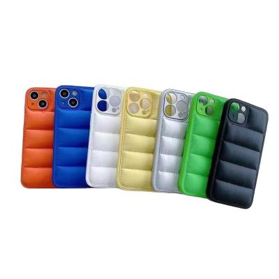 China New Fashion Candy Color Cotton Style Lady Protector Cover Shockproof Mobile Phone Case Back Cover Shockproof Luxury Jacket for sale